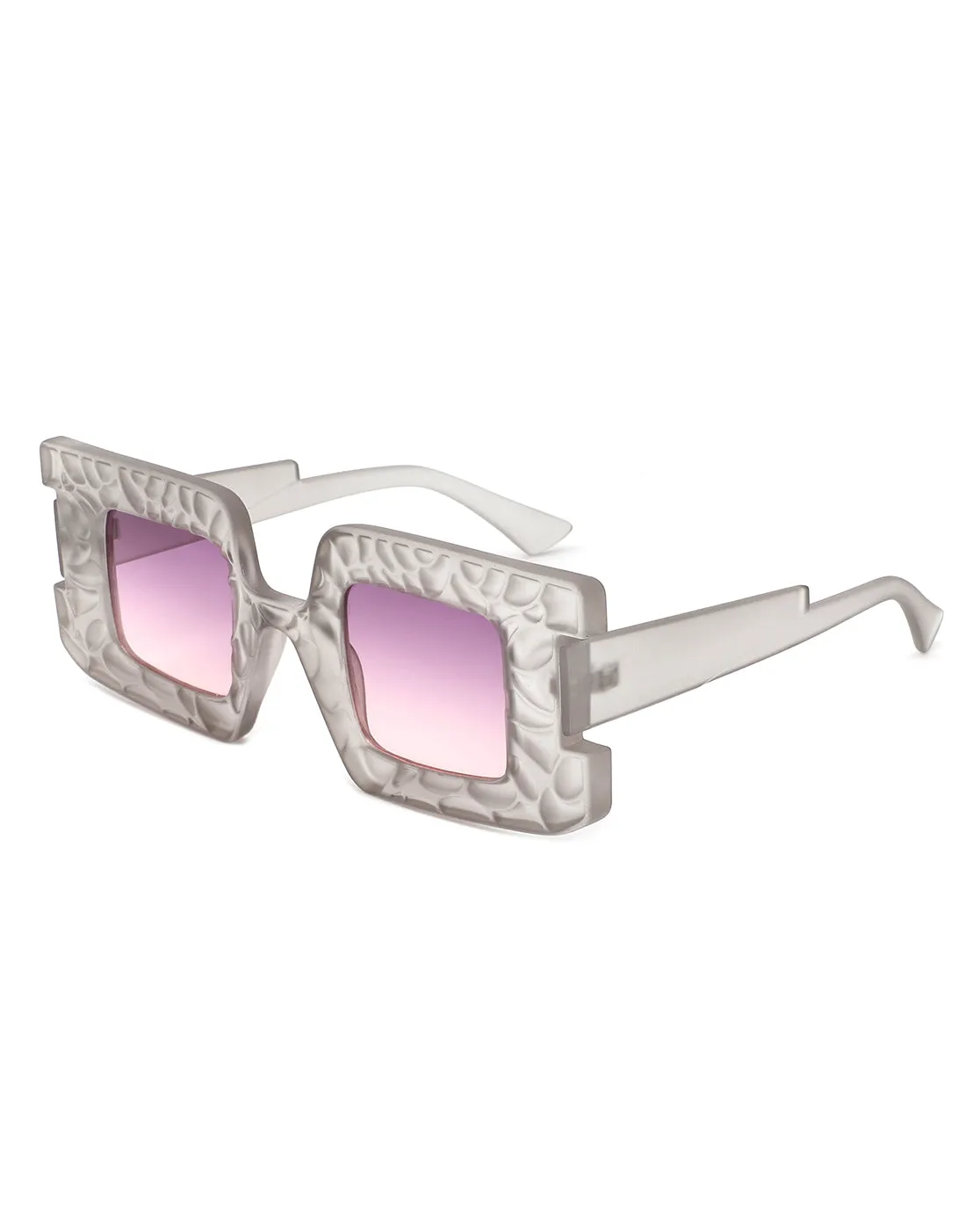 Pledge - Modern Chunky Geometric Square Fashion Sunglasses