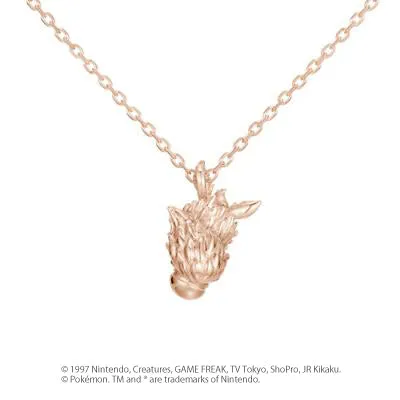 [Pokémon]Flareon & Pokéball necklace pink gold