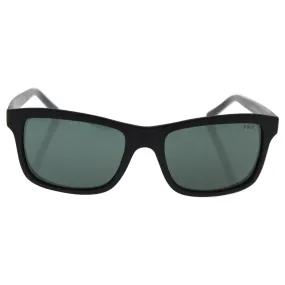 Polo Ralph Lauren Men's 0PH4095 Square Sunglasses, Matte Black,Green,Black & Matte Grey, 57 mm