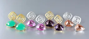 "Electra" - Trillion-Cut Cubic Zirconia Earrings