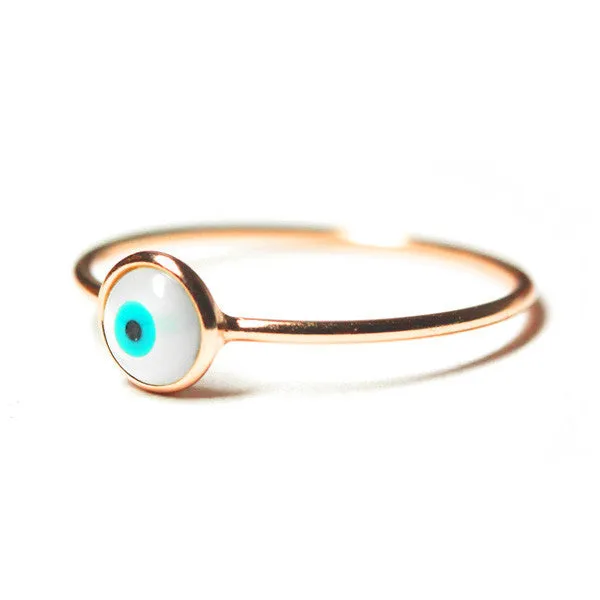 "Peepr" Rosy Blue Eye Ring