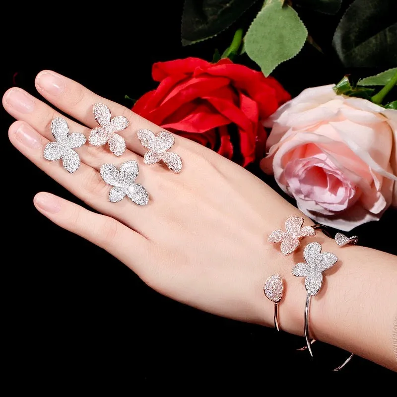 "Zahara" - Cubic Zirconia Bridal Bracelet - Available in Rose Gold and Silver