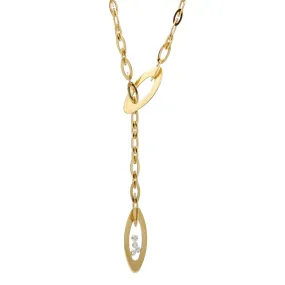 Roberto Coin Chic and Shine Diamond Lariat Necklace in 18k Yellow Gold