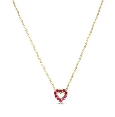 Roberto Coin Tiny Treasures Reversible Diamond & Gemstone Heart Necklace