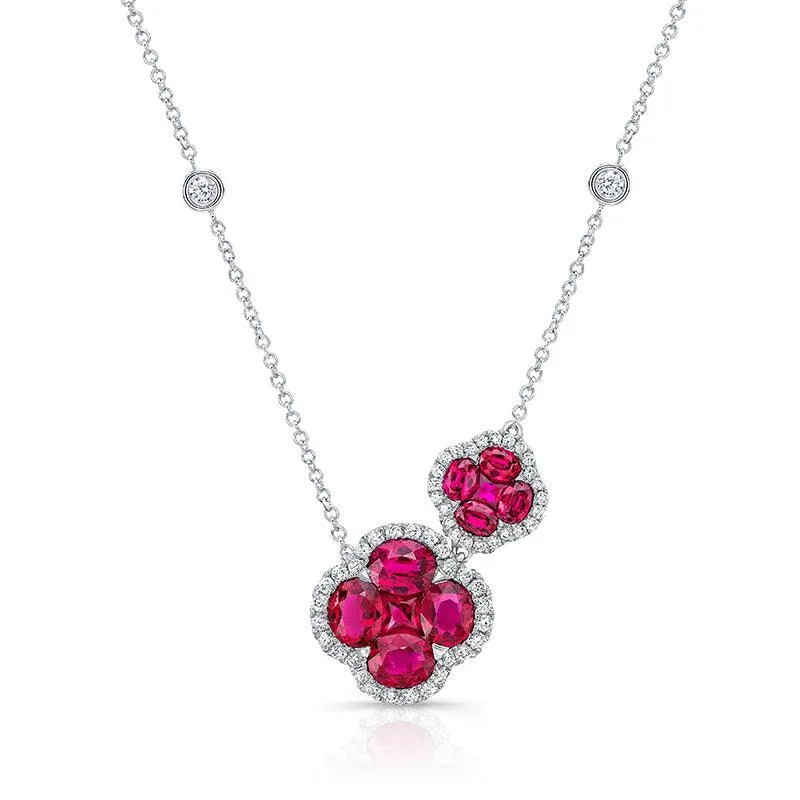 Ruby & Diamond Fashion Necklace