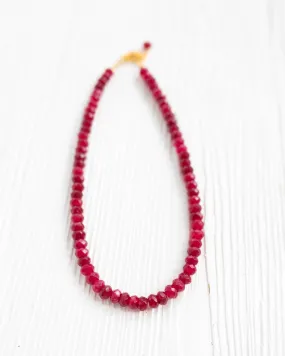 Ruby Beaded Necklace