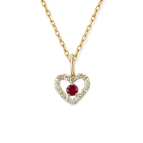 Ruby Heart Necklace