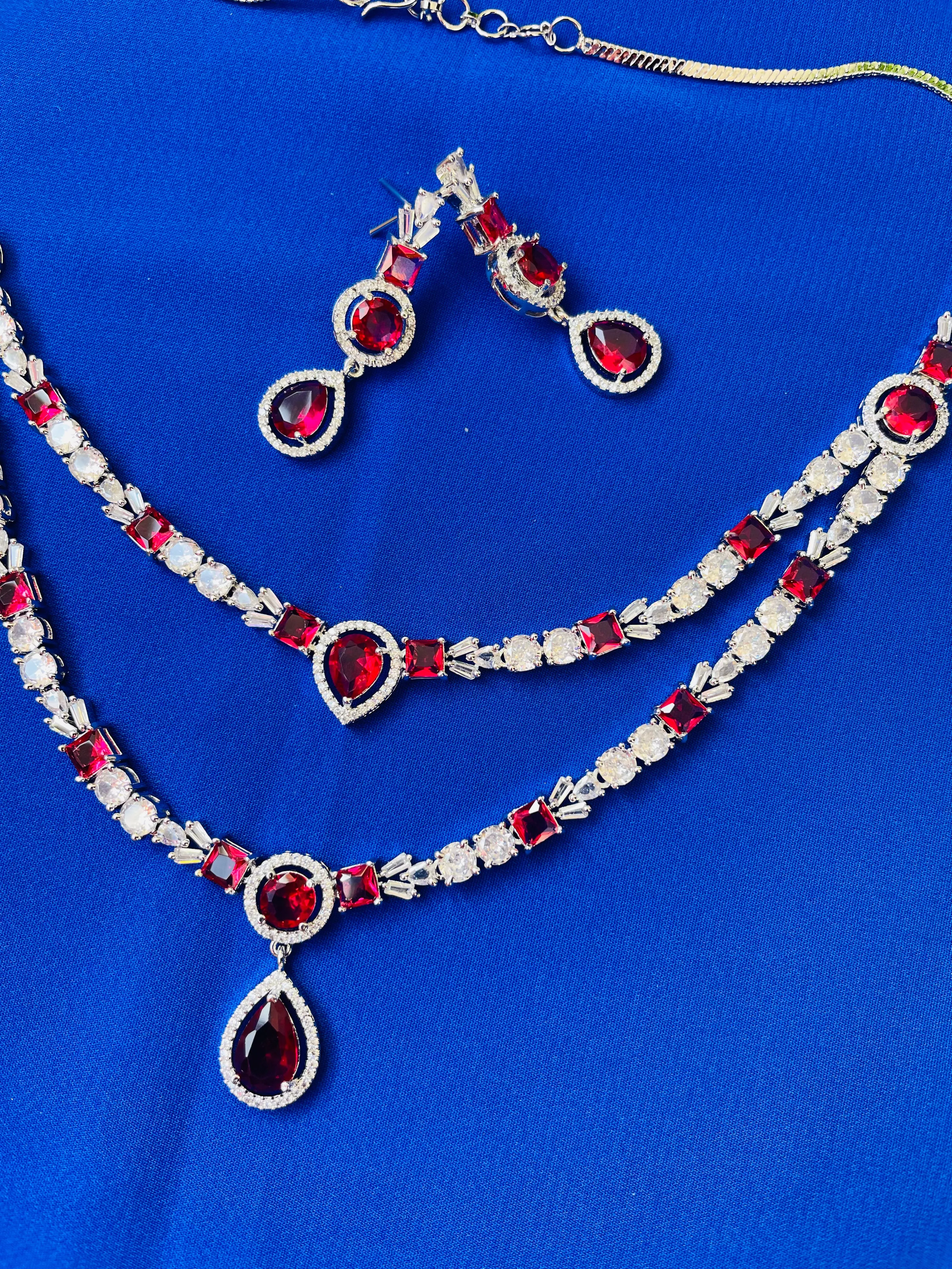 RUBY LAYERED NECKLACE-Elegance140