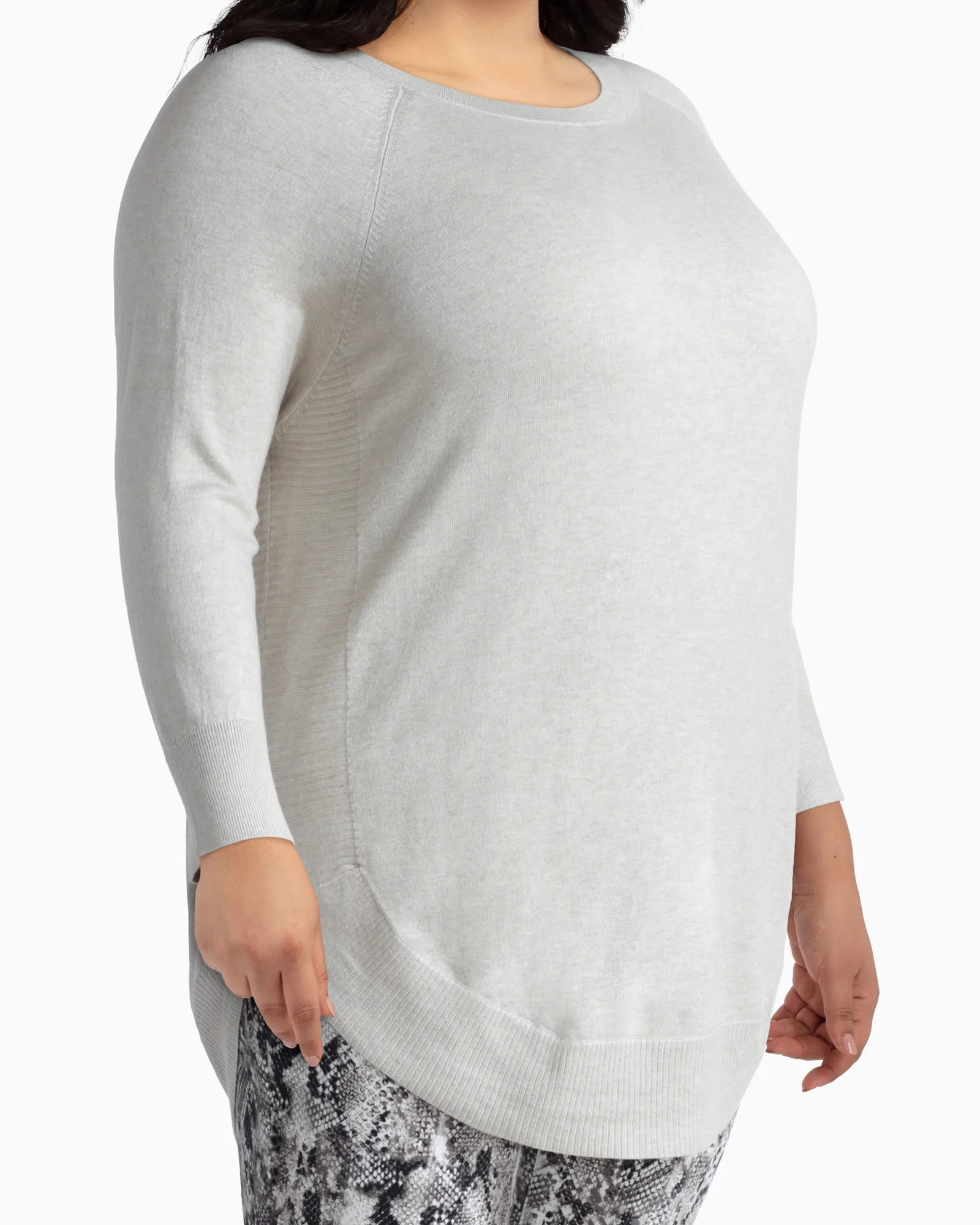 Ruby Rounded Tunic Sweater | Ivory