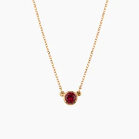 Ruby Solitaire Necklace