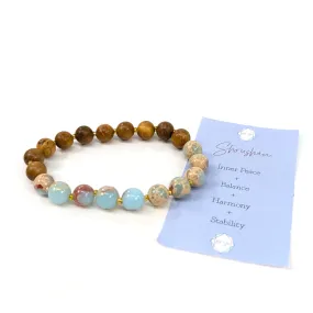 Shoushan & Dark Wood Wellness Bracelet