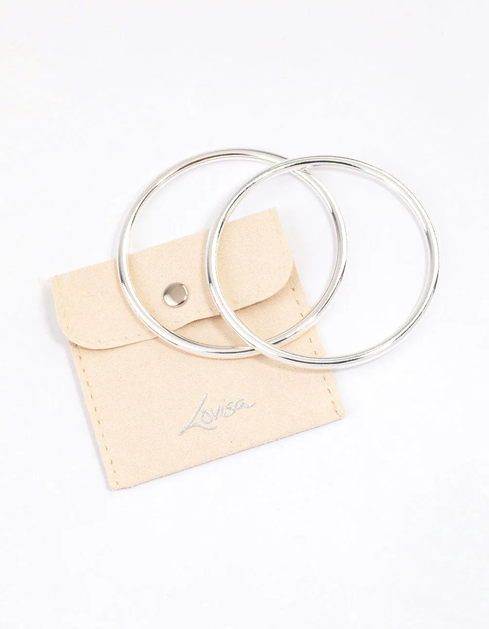 Silver Plain Bangle & Polishing Set