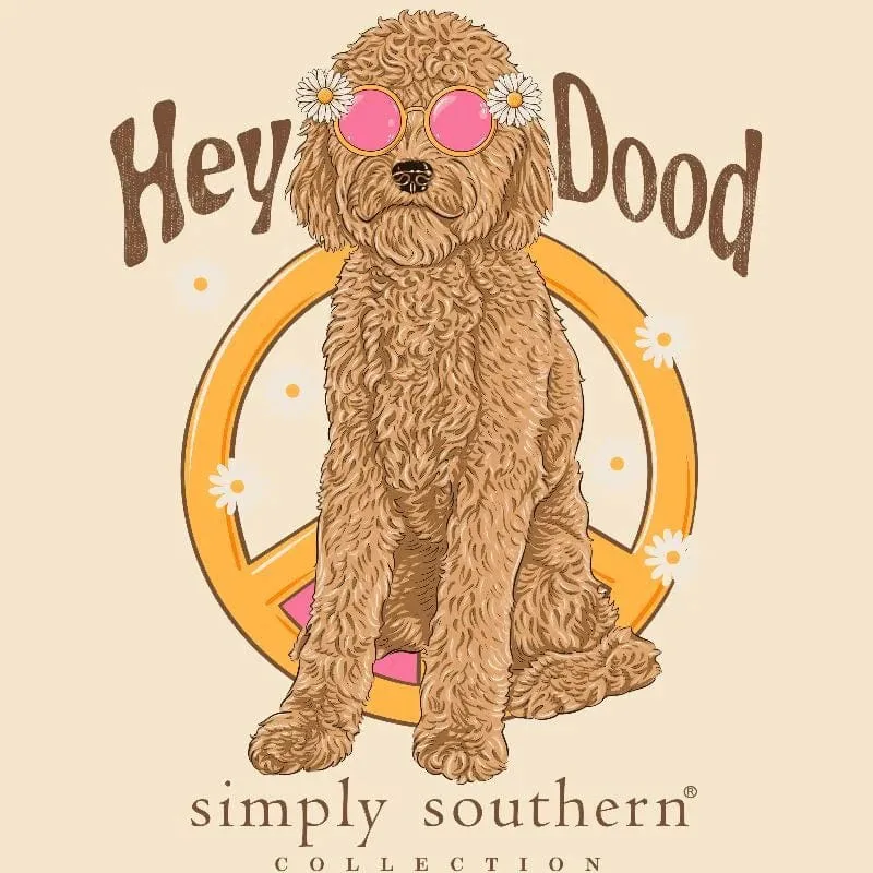 Simply Southern Women's Hey Dood Pearl Short Sleeve Graphic T-Shirt