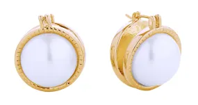 SJE310608 14K Double Pearl Pincatch Earrings