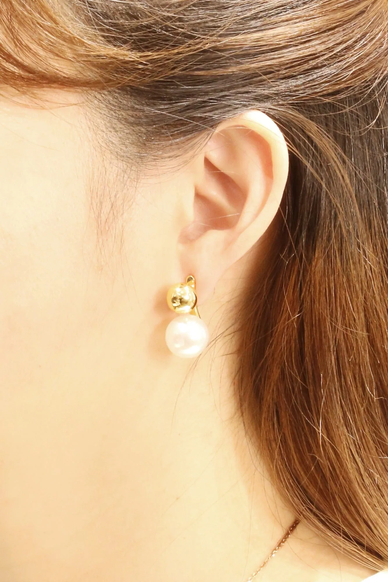 SJE310957 14K Pearl Ball Drop Post Earrings