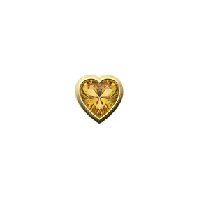 SKINNY YELLOW HEART CHARM (YELLOW)