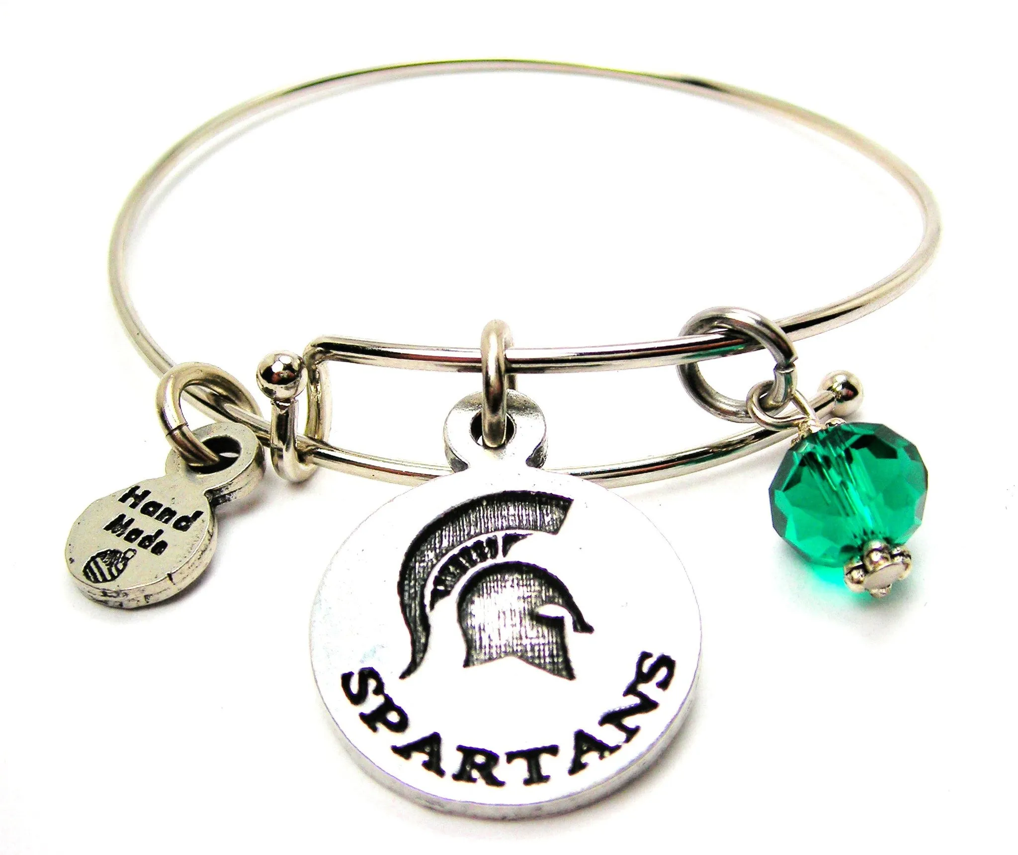 Spartans Mascot Expandable Bangle Bracelet