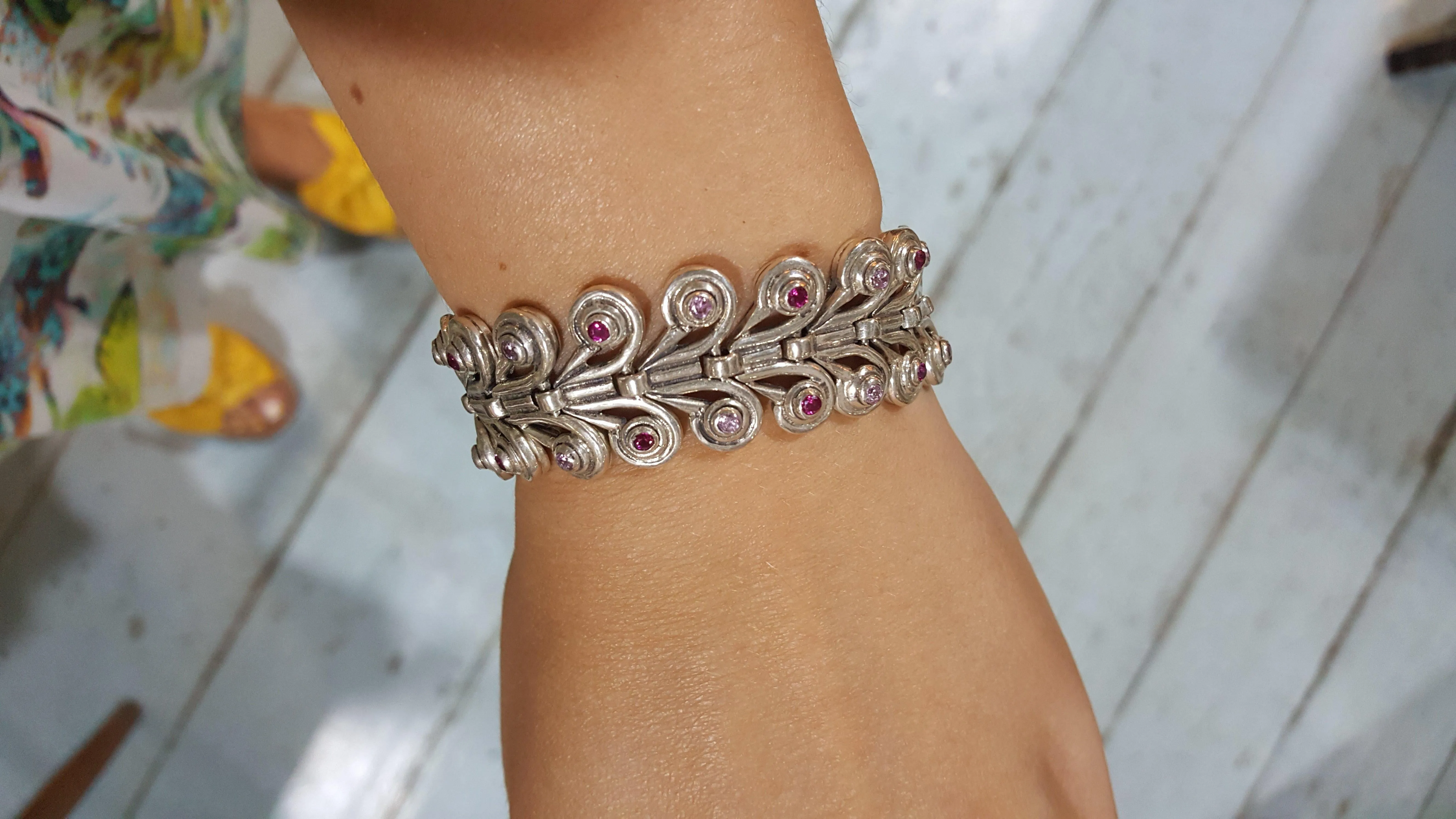 Spiral Bracelet, sterling silver bracelet, Greek bracelet (B-25)