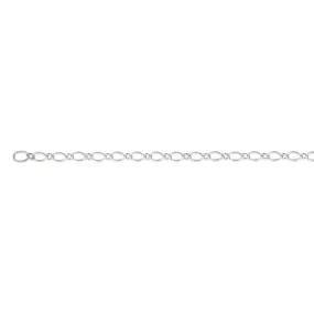 Sterling Silver 18.5cm Figaro Bracelet