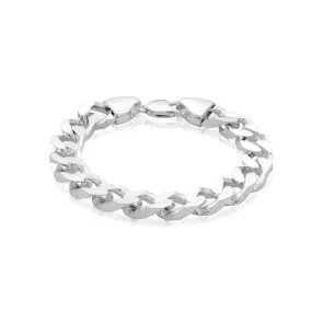 Sterling Silver 23cm Bevdicut Curb 350 Gauge Bracelet