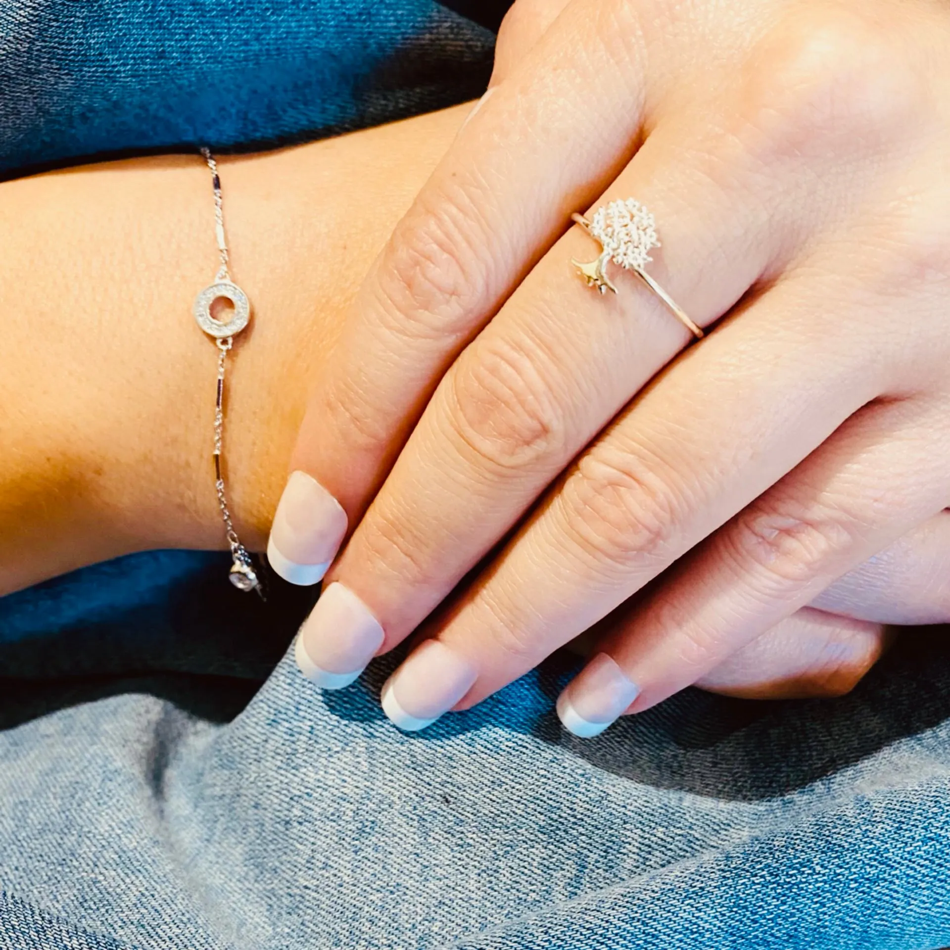 Sterling Silver & Crystal Bracelet