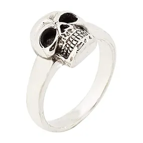 Sterling Silver Band Skull Polished Ring For Men And Women