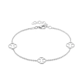 Sterling Silver Clover Bracelet