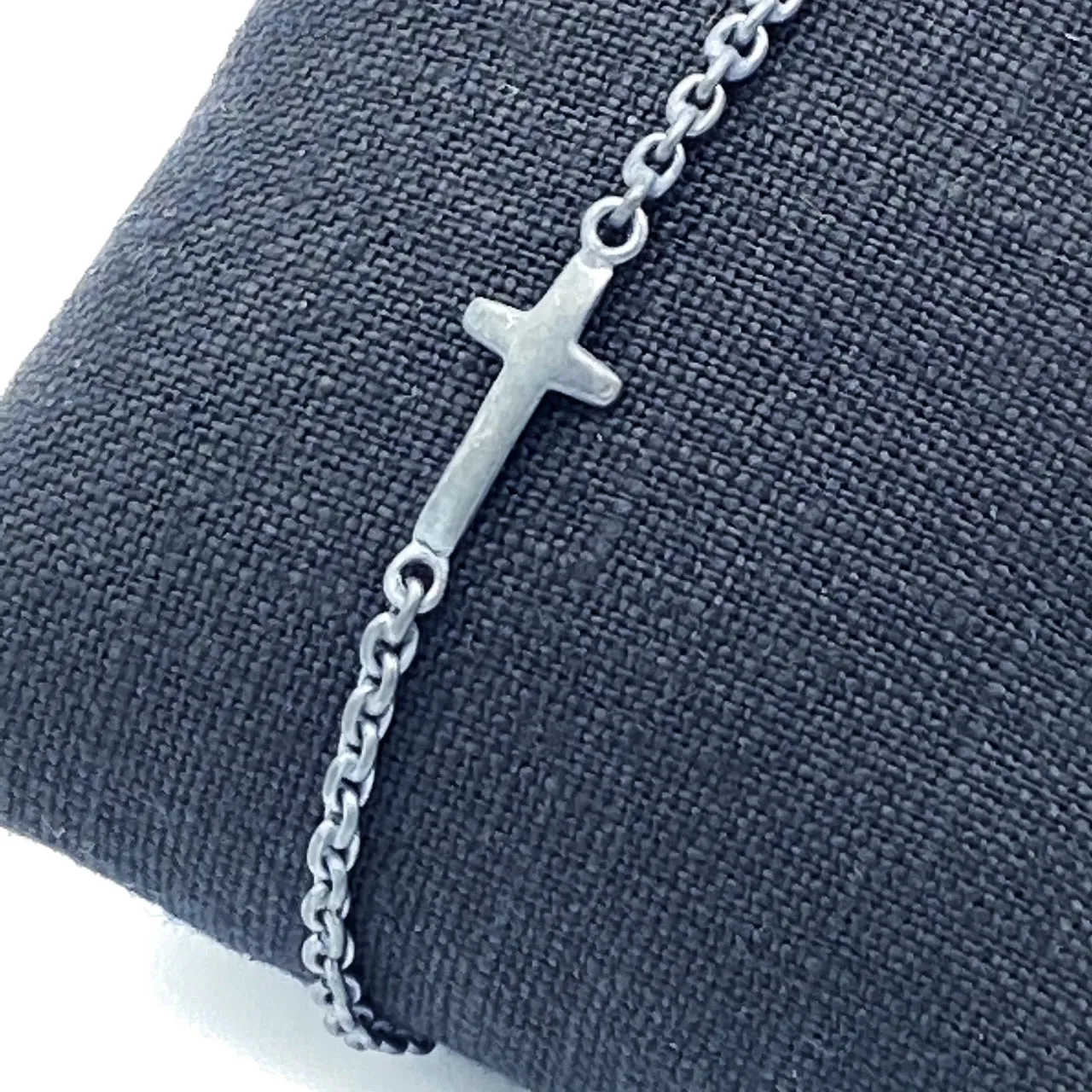 Sterling Silver Cross Bracelet