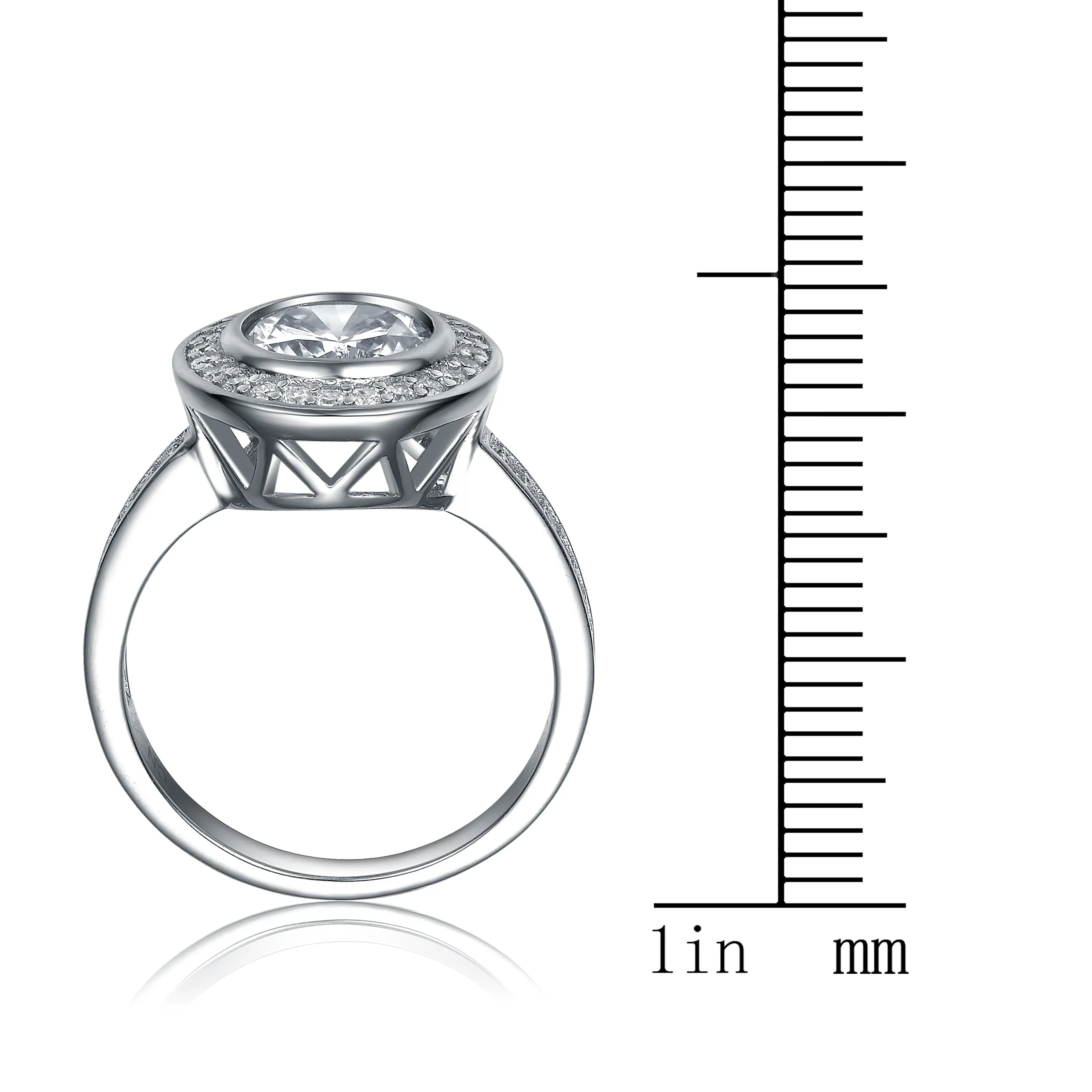 Sterling Silver Cubic Zirconia Jewel Ring Collection