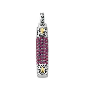 Sterling Silver/18K Ruby Pendant