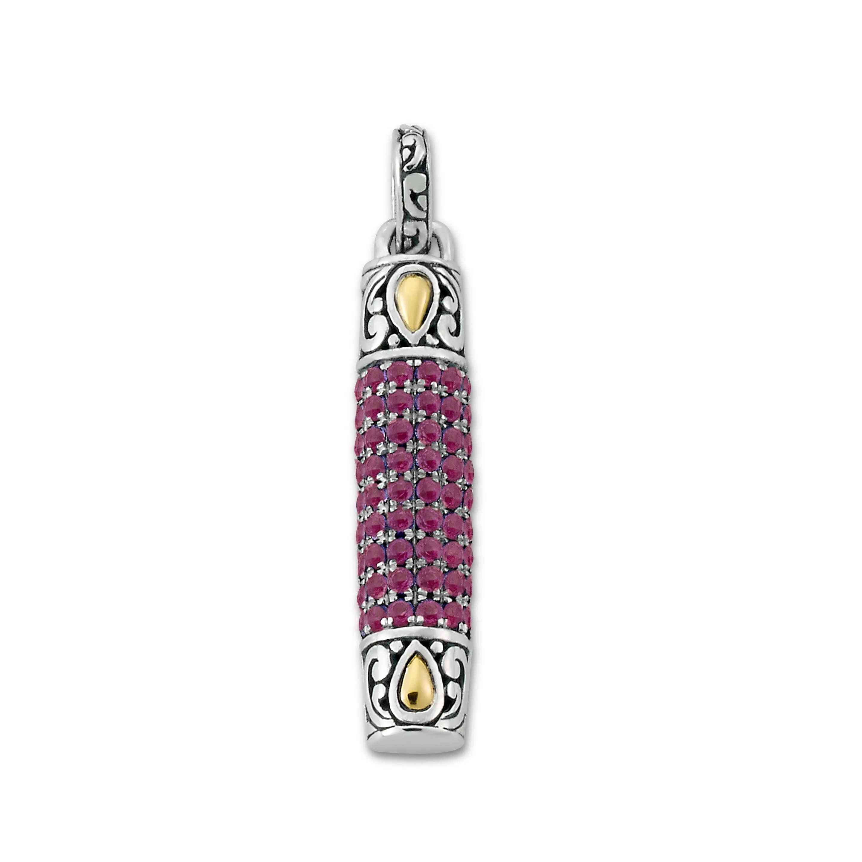 Sterling Silver/18K Ruby Pendant