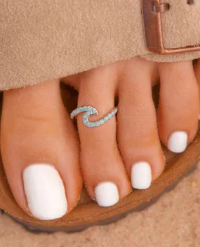 Stone Wave Toe Ring