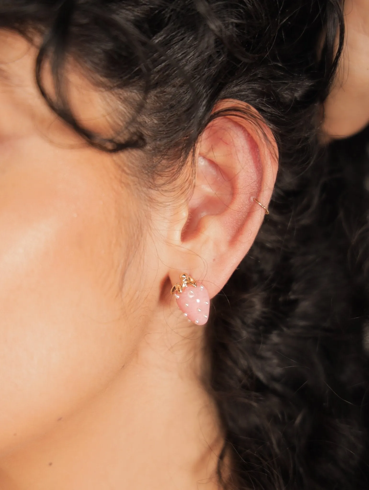 Strawberry Pearl Studs