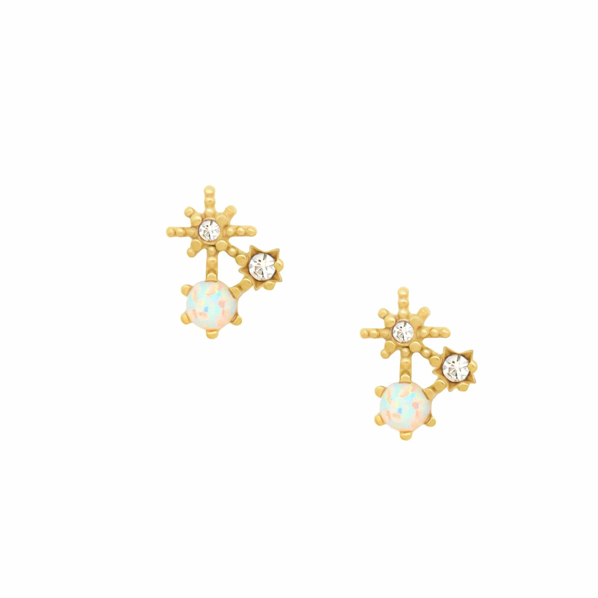 Sunset Opal Stud Earrings