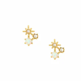 Sunset Opal Stud Earrings