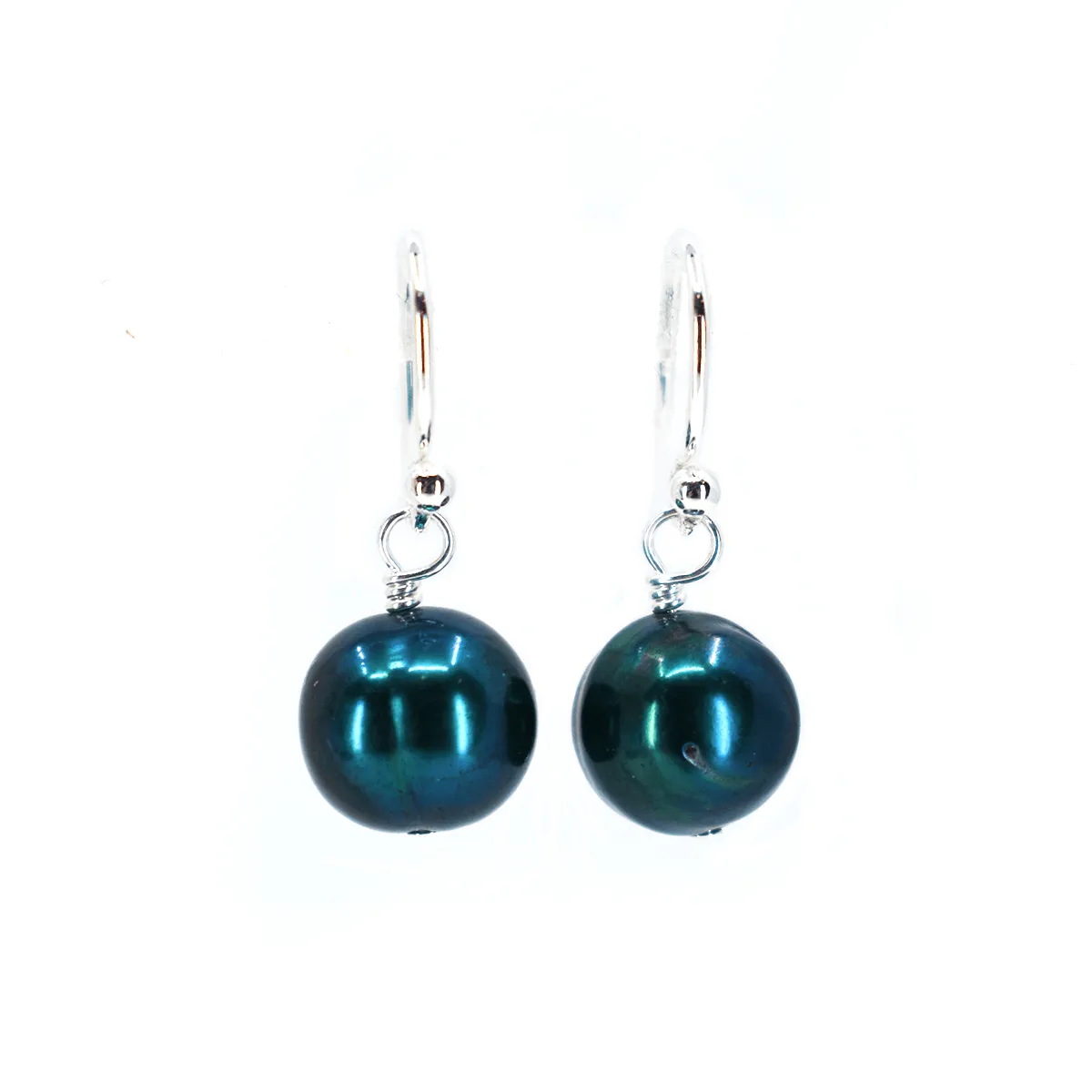 Teal Freshwater Pearl Drop Earrings