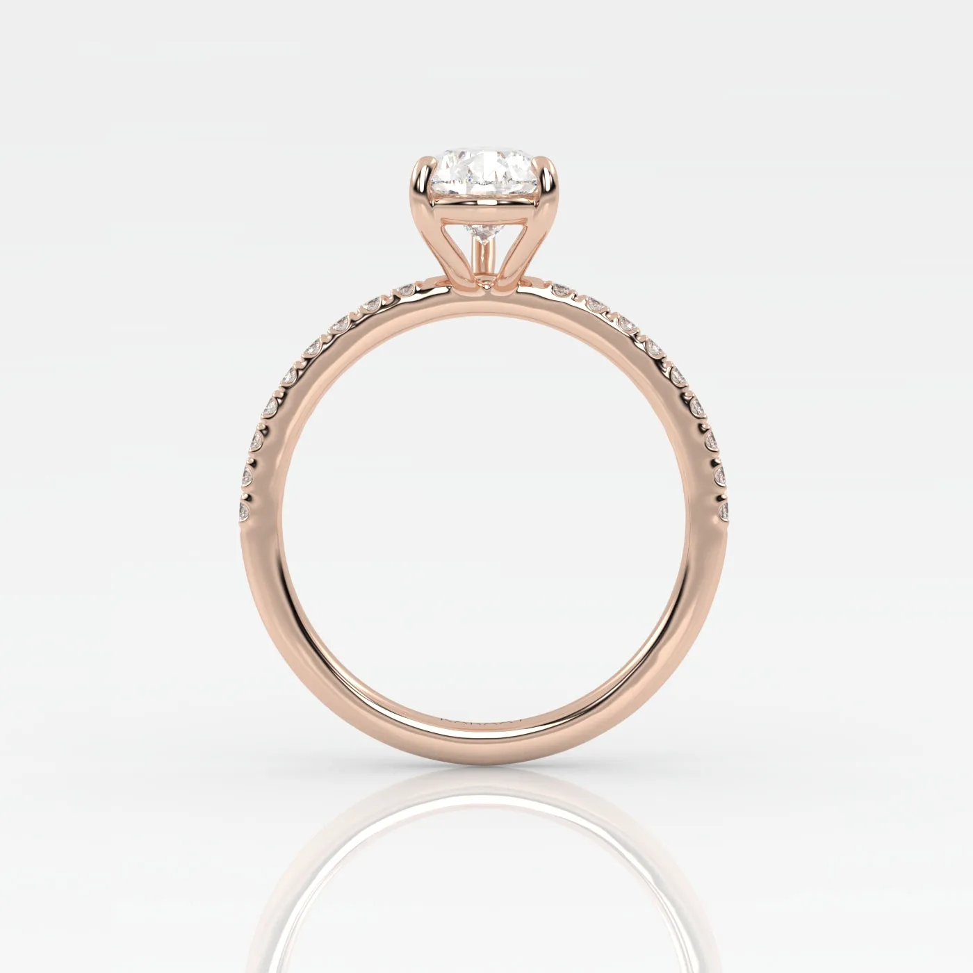 The Pear Solitaire with Pavé band