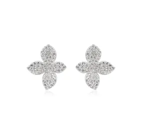 THIALH - Classic - Bloom 18K White Gold plated Earrings