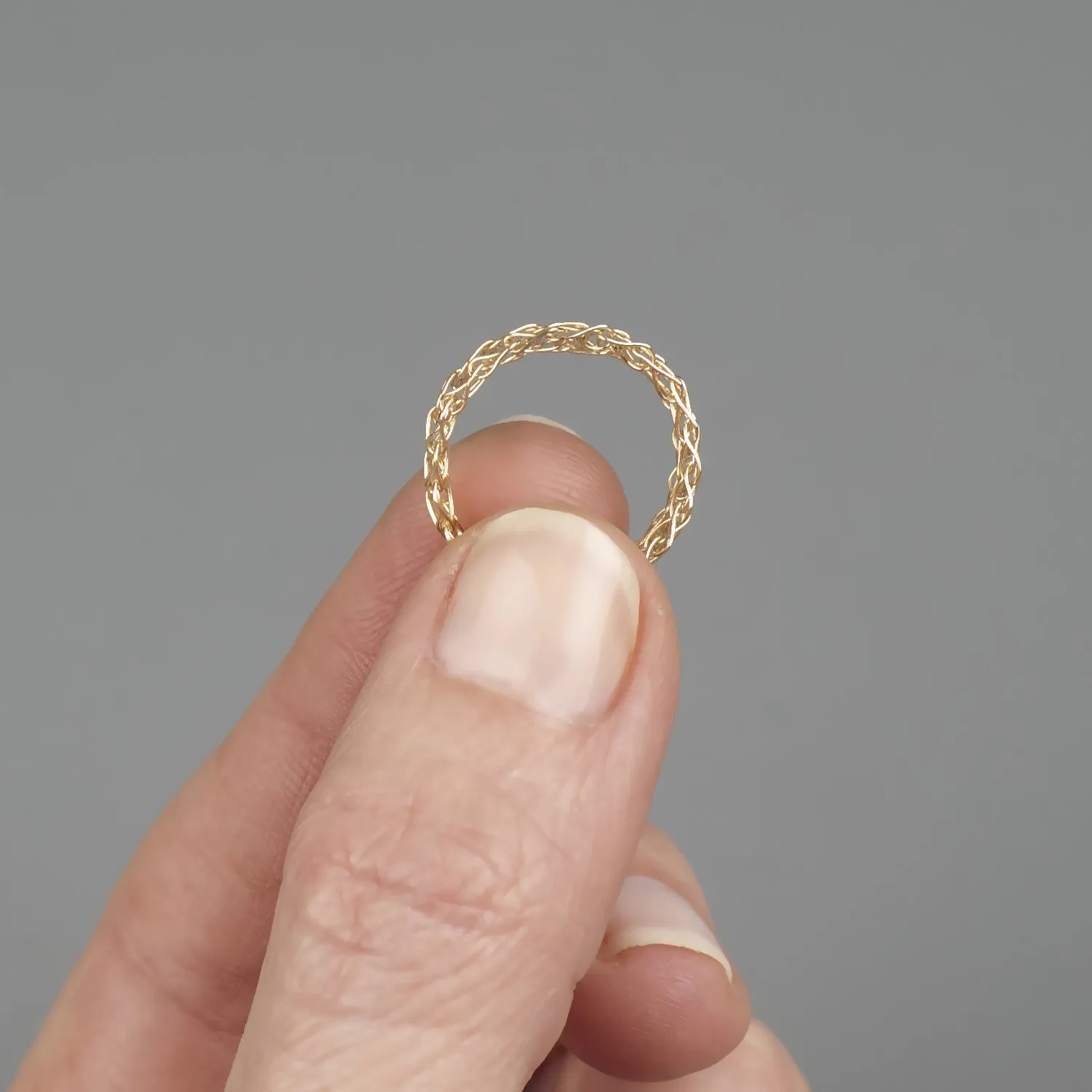 Thin gold ring