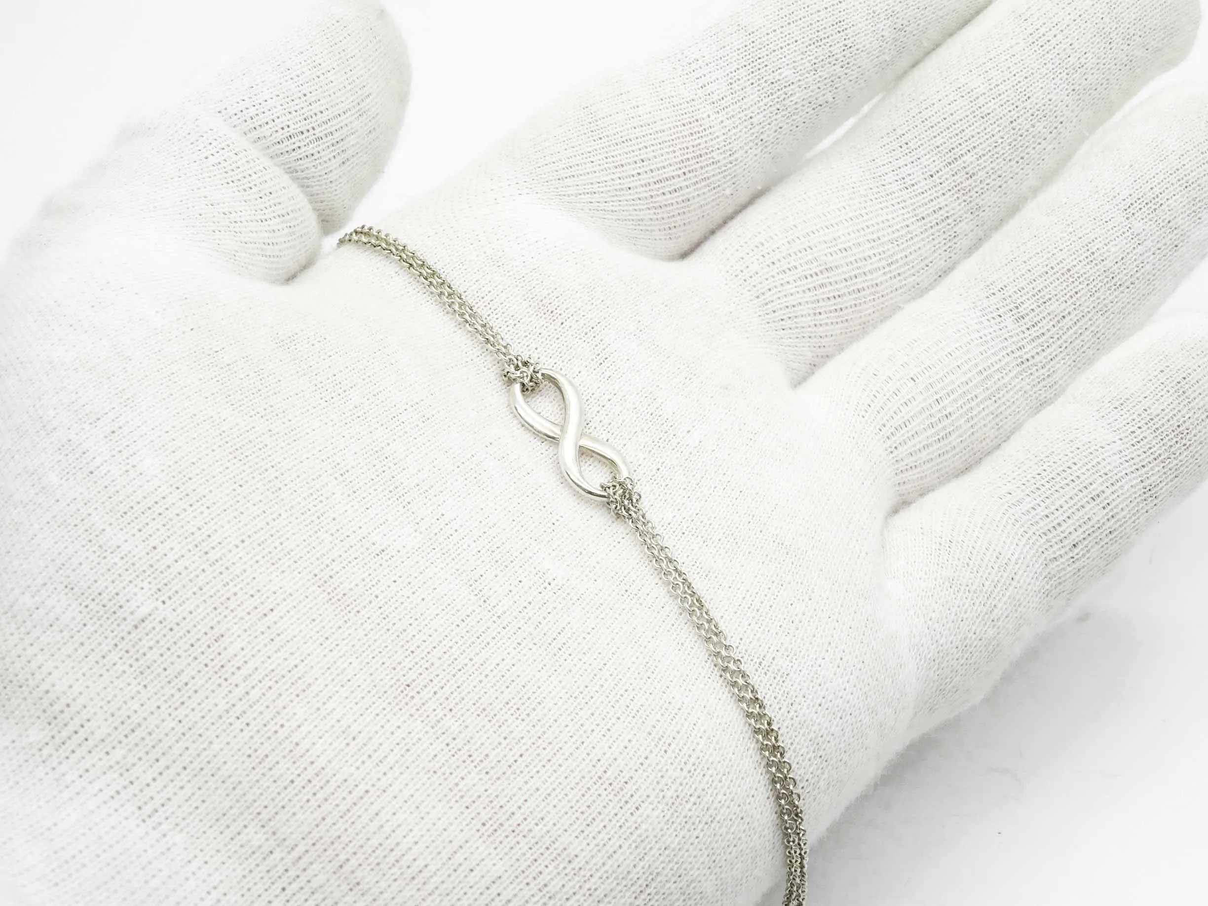 Tiffany & Co Infinity Double Chain Bracelet Sterling Silver