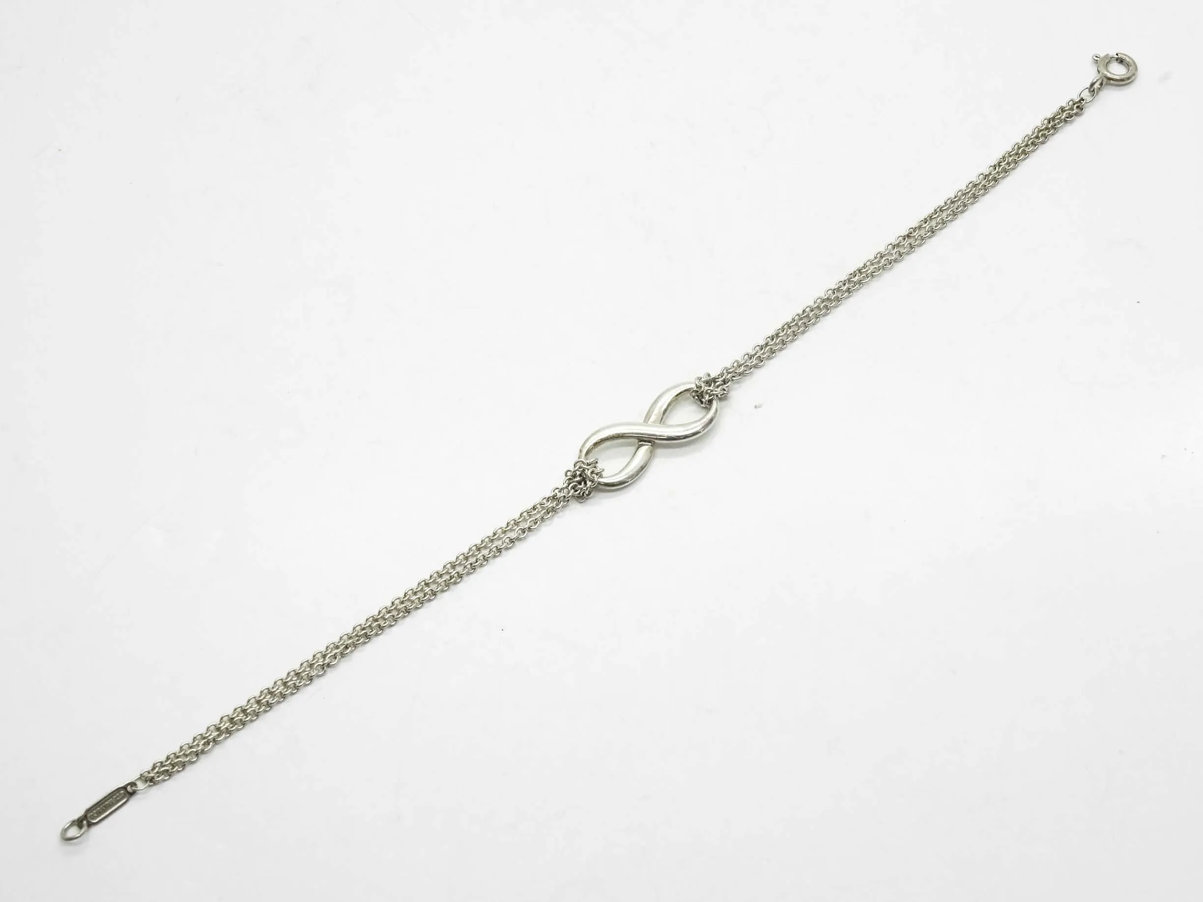 Tiffany & Co Infinity Double Chain Bracelet Sterling Silver