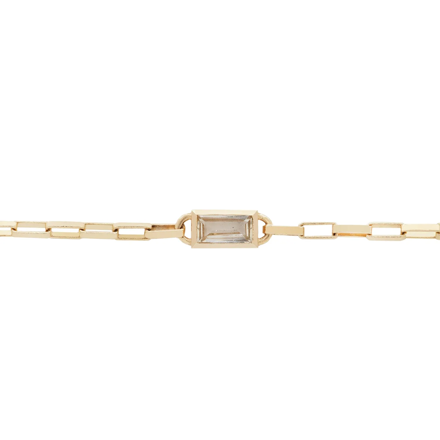 Topaz Baguette Square Bracelet