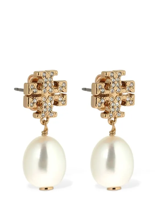 Tory Burch   Kira pavé pearl drop earrings 