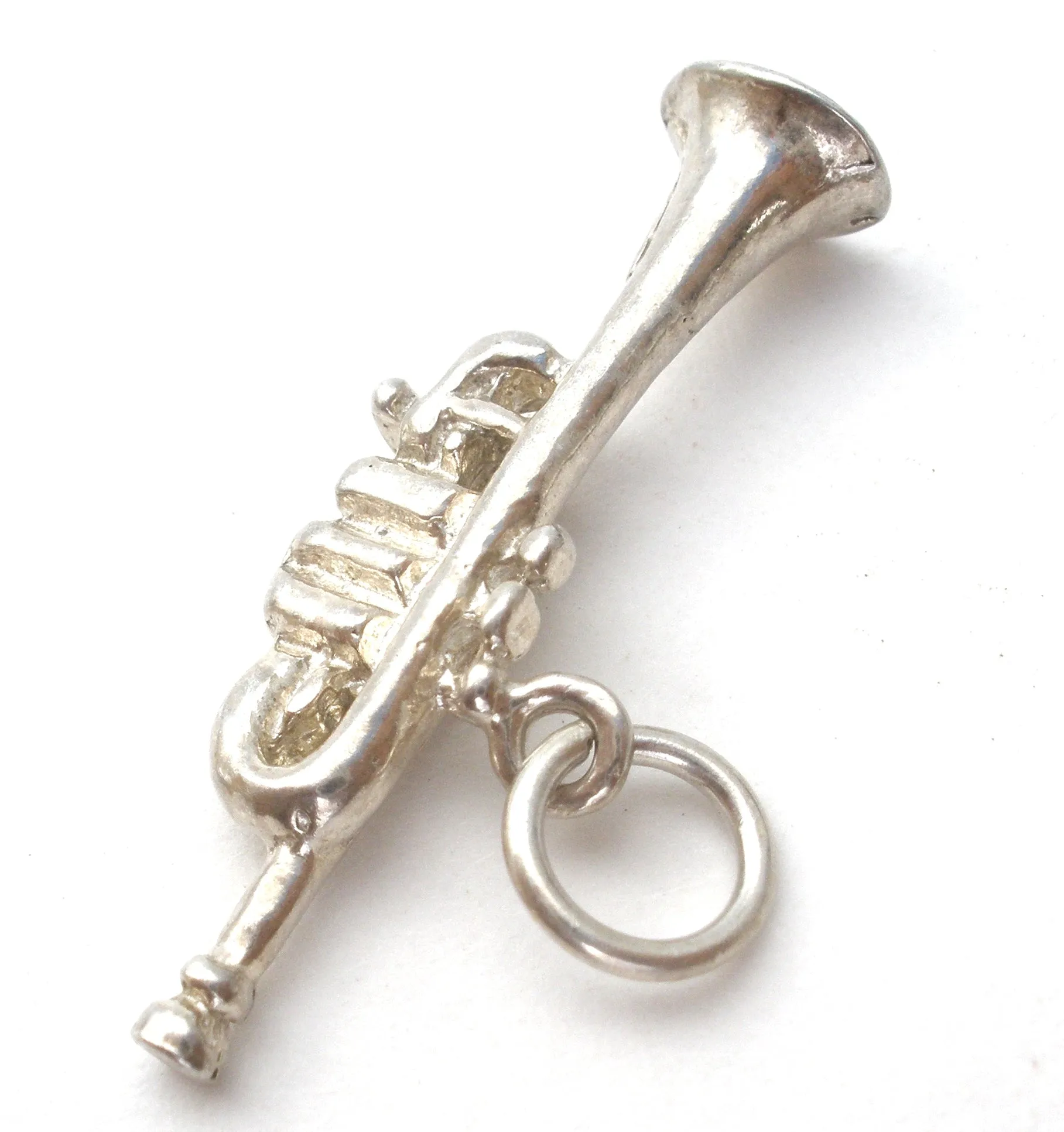 Trumpet Charm Pendant Sterling Silver