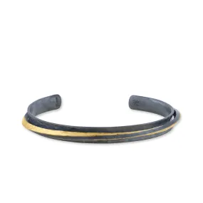 Twist Cuff 22K Gold & Oxidized Silver