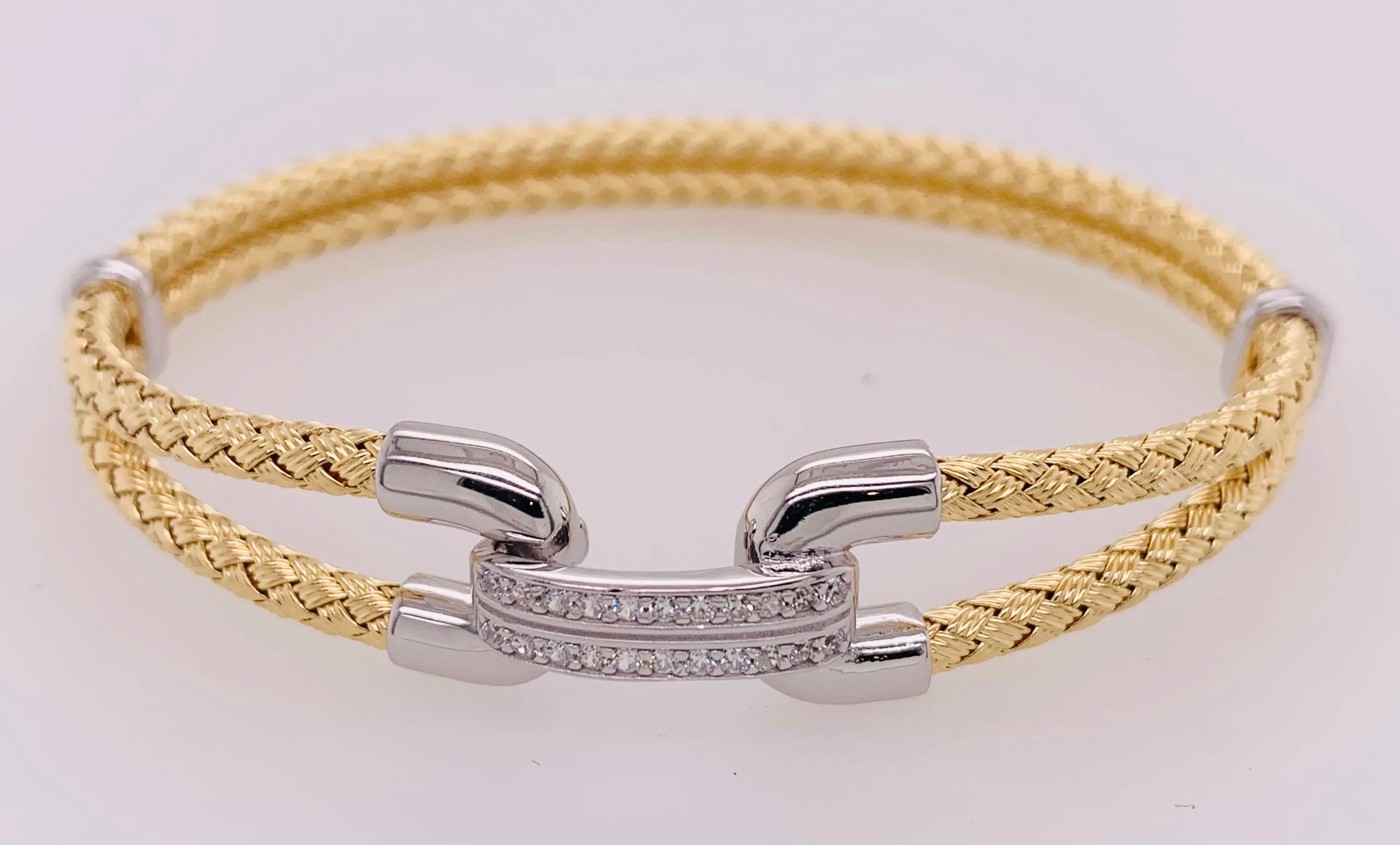 Two Tone CZ Bracelet