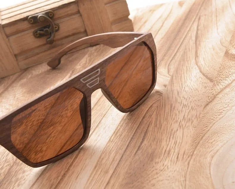 Unique Y2K Wood Sunglasses