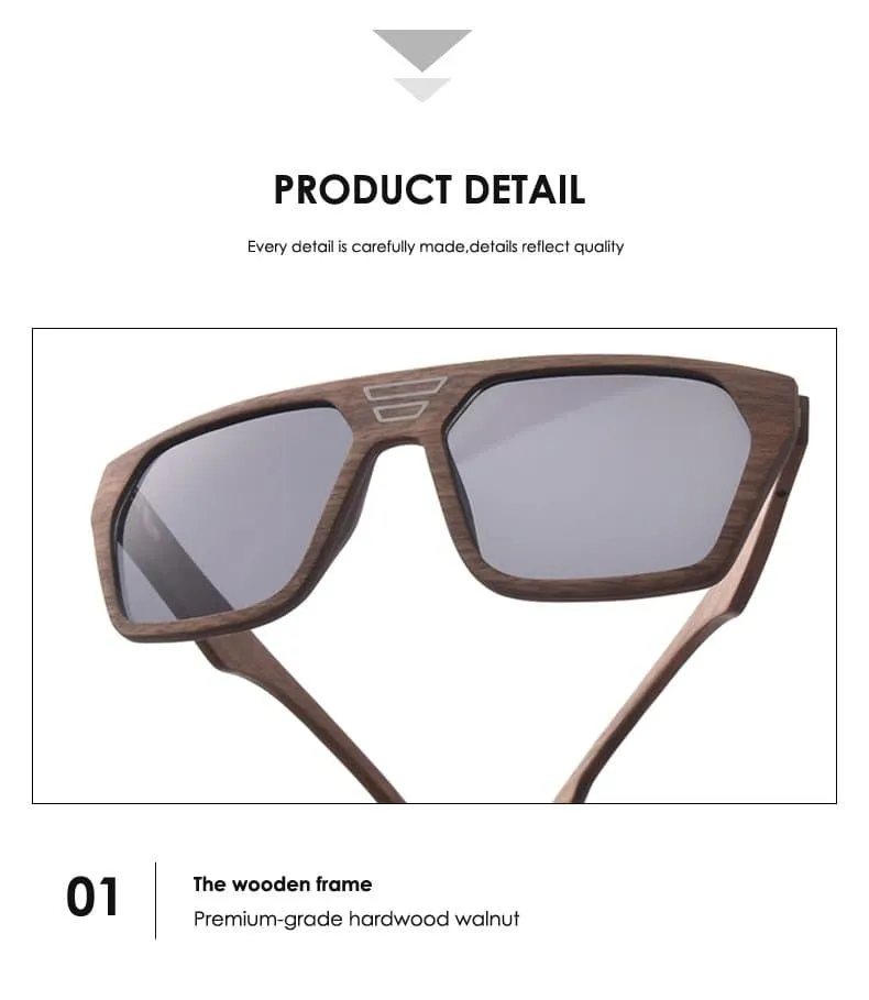 Unique Y2K Wood Sunglasses