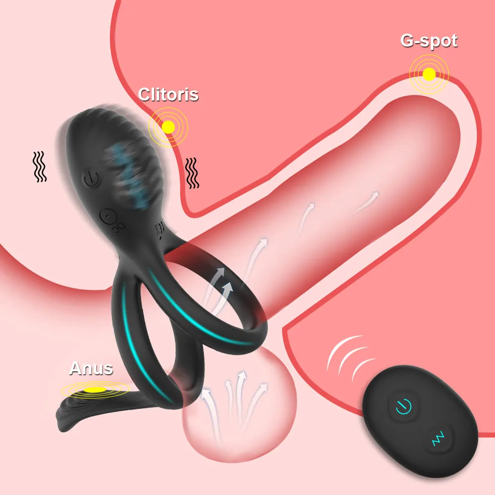 VibeRise - Sensual Harmony Remote-Controlled Dual Vibrating Cock Ring