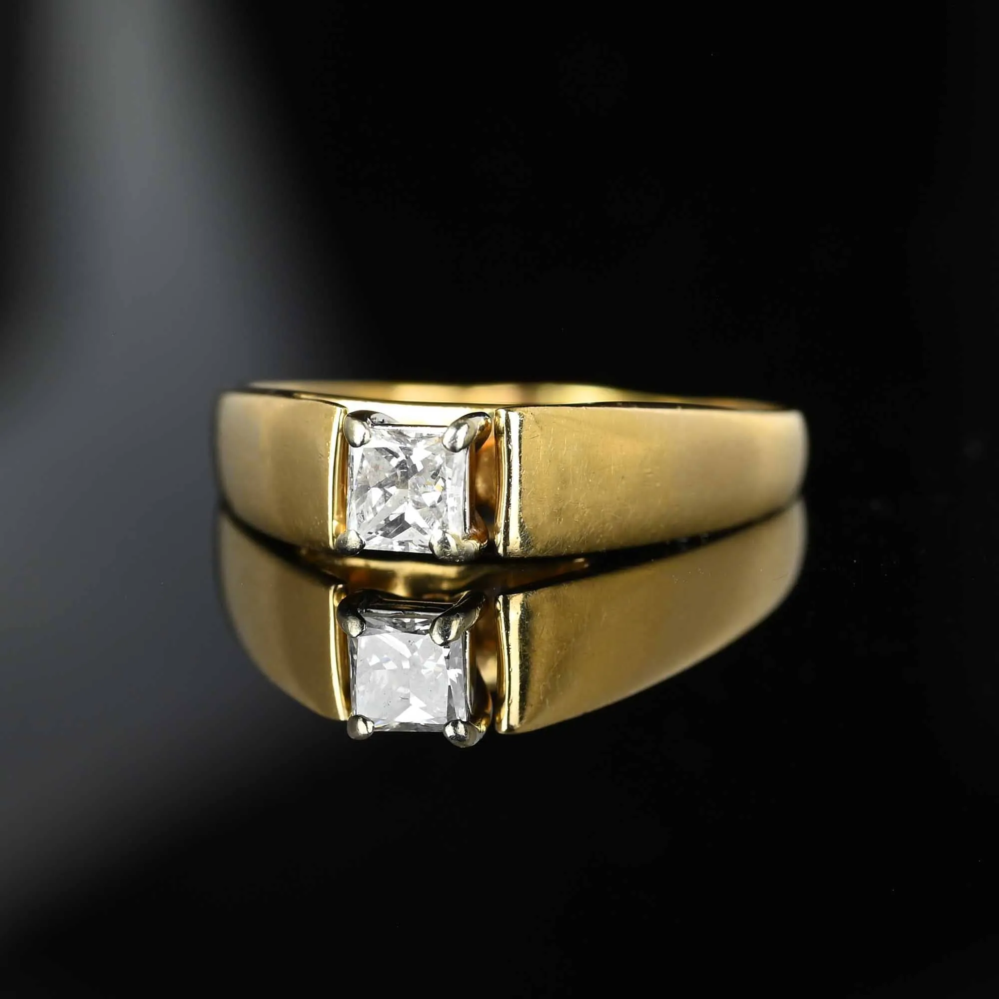 Vintage .35 CTW Princess Diamond Solitaire Ring in 14K Gold